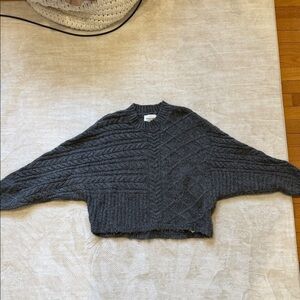 Abercrombie & Fitch Charcoal Cable Knit Sweater